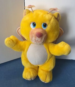 Hasbro Softies Wuzzles Butterbear 12” Plush Disney Yellow Butterfly Bear 1984