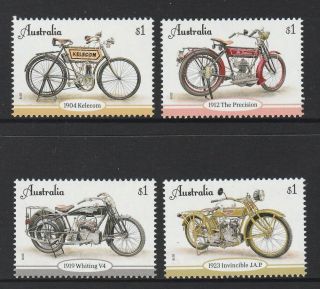 Australia 2018 - Vintage Motorcycles Design Set Of 4 Gummed Mnh