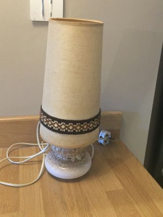 Vintage/mid Century Small Lava Table Lamp With Orginal Shade
