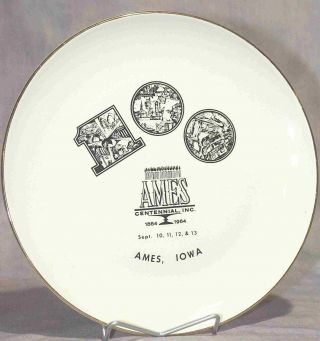 Ames,  Iowa Centennial Plate From 1964