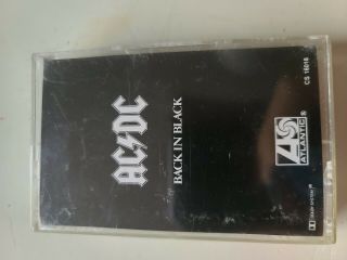 Vintage Ac/dc Back In Black Cassette Tape Cs 16018