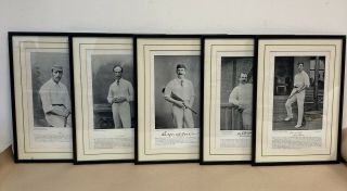 Cricket Memorabilia,  Vintage Prints Of Various Players From The Late 1800s