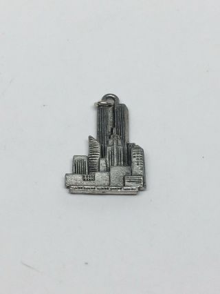 World Trade Center / York City / Twin Towers - Pewter Charm Silver Tone