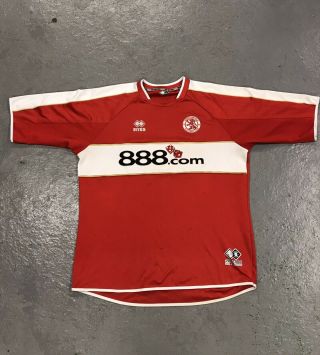 Vintage Red Middlesbrough 2006 Errea 20th Anniversary Home Football Shirt Xxl