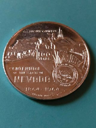 1864 - 1964 Nevada Centennial Commemorative Medallion