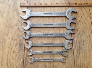 6 Vintage King Dick Spanners 9/16 " To 1/8 " Whitworth.  D.