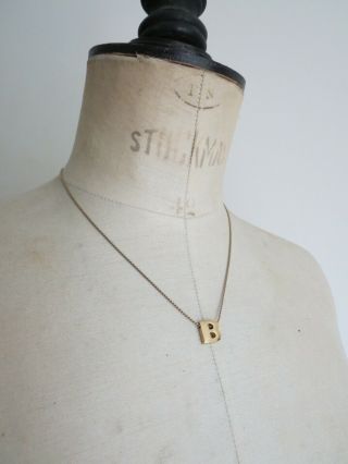 Vintage D ' Orlan Initial Letter B Pendant Necklace 3