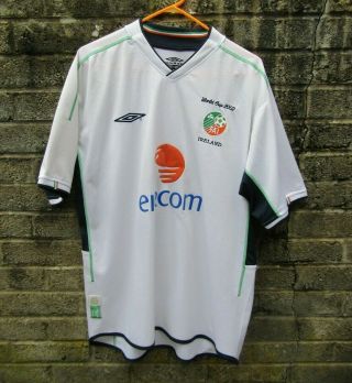 Vintage Republic Of Ireland 2002 World Cup Shirt - - Uk Xl