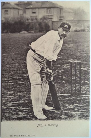 Joe Darling Australia Test Captain 1902 Vintage Cricket Postcard