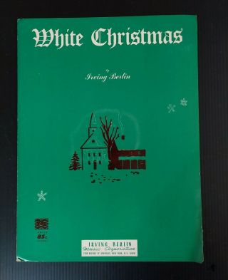 White Christmas 1942 Green Cover Irving Berlin Vintage Sheet Music