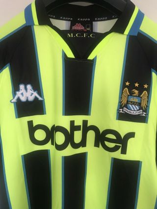 Retro/Vintage Manchester City Shirt 1998/1999 Wembley Playoff Size Large BNWT 2