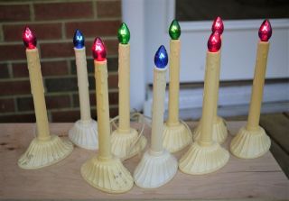 Vintage Electric Christmas Candles Set Of 12 With 9 Bulbs