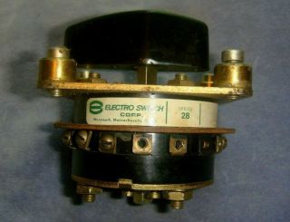 Electro Switch Corp.  Rotary Series 28 28301a 7504 Vtg 5a - 125vac