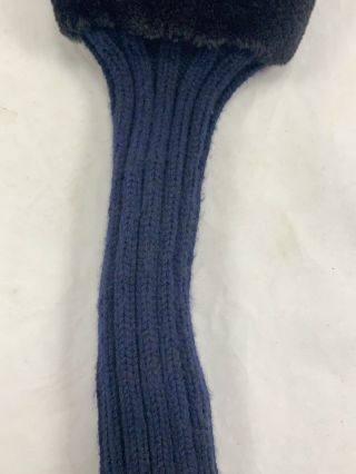 Vintage Adams Black and Blue Golf Club 1 Headcover Sock HAS SMALL HOLE 3