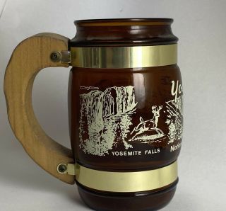 Yosemite National Park Glass Barrel Mug Souvenir Vintage 3