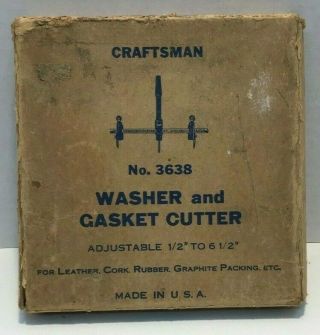 Vintage Craftsman Washer & Gasket Cutter No.  3638 1/2 " To 6 - 1/2 "