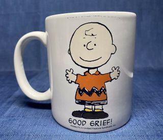 Vintage Licensed Innovative Designs Peanuts Charlie Brown Good Grief Coffee Mug