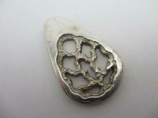 Modernist Sterling Silver Pendant Irish By M.  R.  I.  Vintage C1970 E55