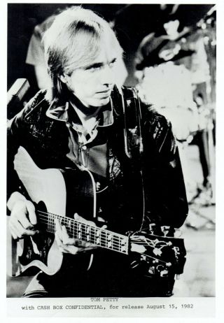 1982 Vintage Photo Singer Tom Petty Poses For Portrait Playing Guitar In Concert
