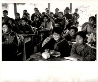 1967 Vintage Photo Thanh Hoa School Children North Vietnam Evacuated School