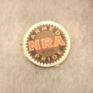 NRA National Rifle Association of America Vintage “NRA Armed With Pride” Pin 2
