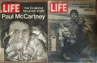 2 Life Magazines November 7 1969 & April 16 1971 Paul Mccartney Beatles