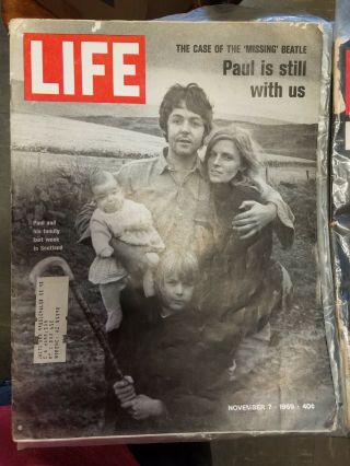2 LIFE Magazines November 7 1969 & April 16 1971 Paul McCartney Beatles 2