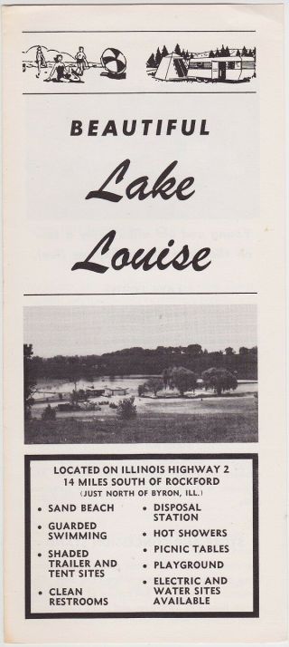 C1973 Lake Louise Family Camping Byron Illinois Brochure