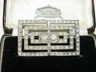 Vintage Art Deco Jewellery Geometric Hand Cut Paste Brooch / Pin C1920