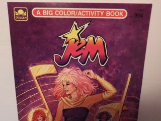 1986 JEM - A BIG COLOR/ACTIVITY BOOK,  by GOLDEN 3