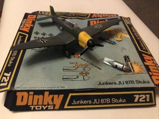 Dinky Toys Model No.  721 Junkers Ju 87 B Stuka German Dive Bomber Vintage