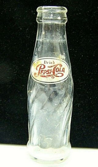 Vintage Mini Miniature Glass Pepsi Bottle 4.  25 " Drink Pepsi Cola Bottle P2