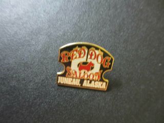 Vintage Red Dog Saloon Juneau Alaska Lapel Hat Pin