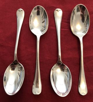 Set Of 4 Vintage Silver Plated Art Deco Teaspoons C.  1930’s