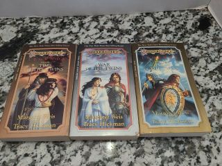 The Twins Trilogy Time Of The Twins War Test Vtg Tsr Dragonlance Books Legends