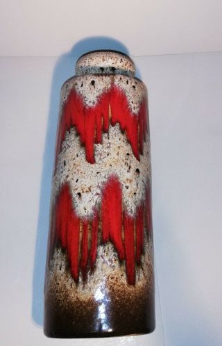Vintage West German 203 - 26 Scheurich Fat Lava Vase Mid Century 26.  5 Cm Tall