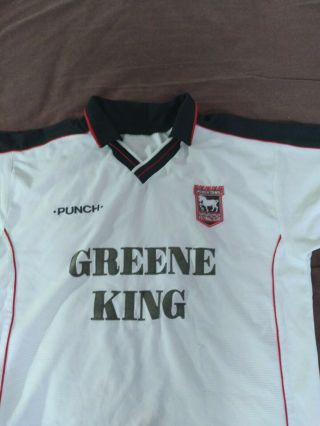 Vintage Punch Ipswich Town FC Away Football Shirt 2000 - 2001 - 2002 Size S 2