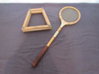 Vintage Bancroft " The Racquet Club " Squash Racquet Display Prop Staging