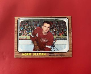 1966 - 67 Topps Norm Ullman 52 Detroit Red Wings Vintage Hockey