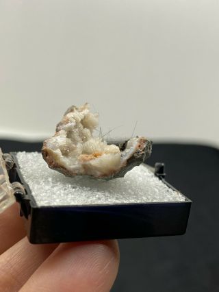 Very Neat Millerite Specimen From Kentucky In Thumbnail Box - Vintage Estate Find