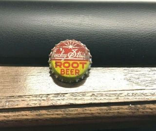 Vintage Lucky Strike Root Beer Soda Beverage Cork Bottle Cap Crown Nashua Nh