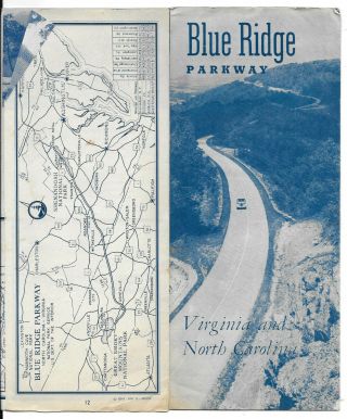 Vintage Brochure 1951 Blue Ridge Parkway Virginia And North Carolina