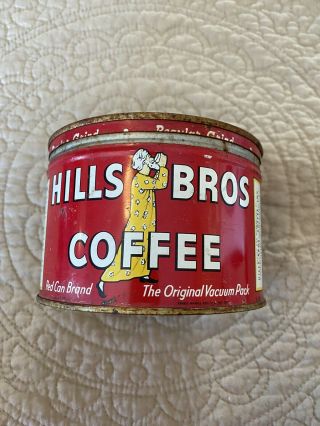 Vintage Hills Bros Coffee Red Can Brand 1 Pound