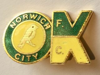 Norwich City Fc Badge Coffer Football Badge Vintage Enamel Issue