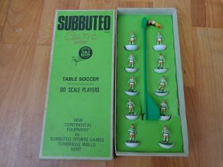Vintage Subbuteo Hw Heavyweight Ref 25 Celtic Complete Boxed Team White Bases