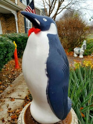 Vintage Christmas Penguin Emperor Plastic Lighted Blow Mold Tpi Canada 22”