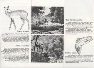 Skyline Drive Shenandoah National Park Virginia Vintage Travel Brochure RM2 2