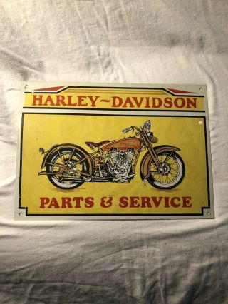 Tin Wall Art Vintage Style Harley Davidson Parts And Service