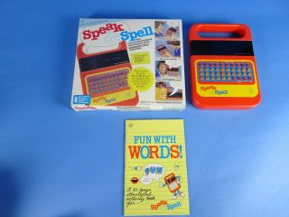 Vintage 1978 Speak & Spell With Box Texas Instruments First Edition Bw3