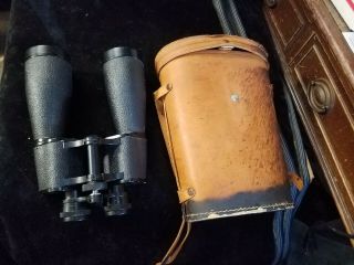 Vintage Prestige Brand Coated Optics 20x50 Binoculars With Leather Case